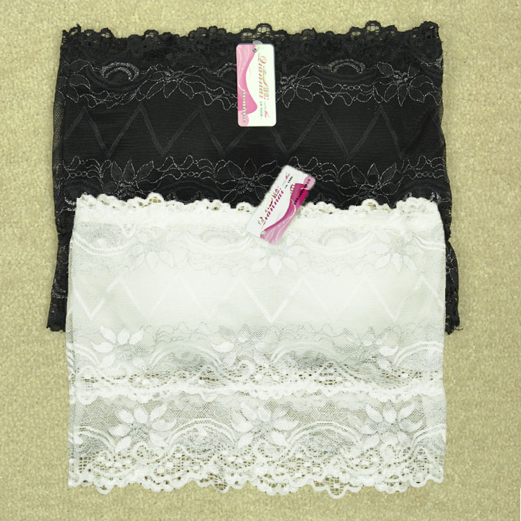 All-match long design tube top lace spaghetti strap basic bra tube top belt pad shoulder strap