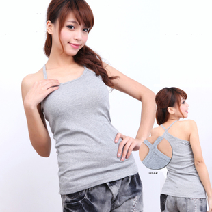 All-match long design y vest female basic vest spaghetti strap vest 100% cotton spaghetti strap top