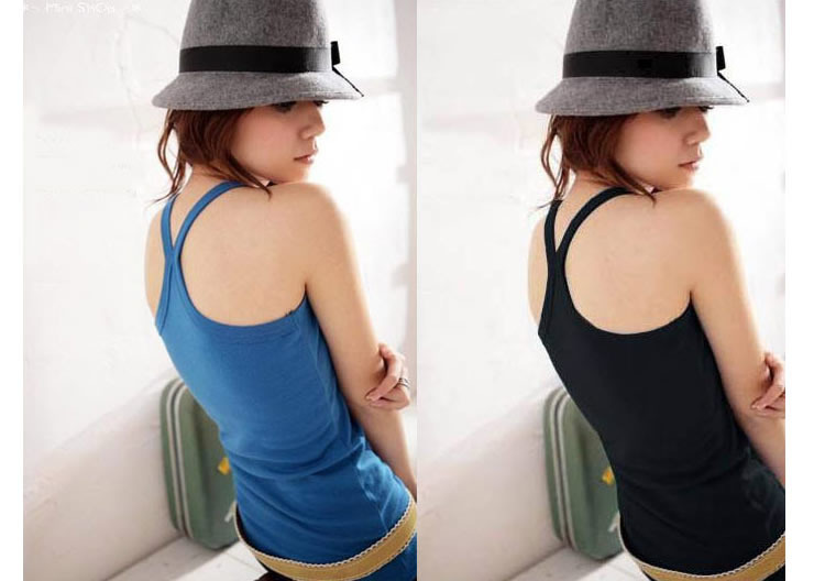 All-match slim candy color y vest women's spaghetti strap vest 3