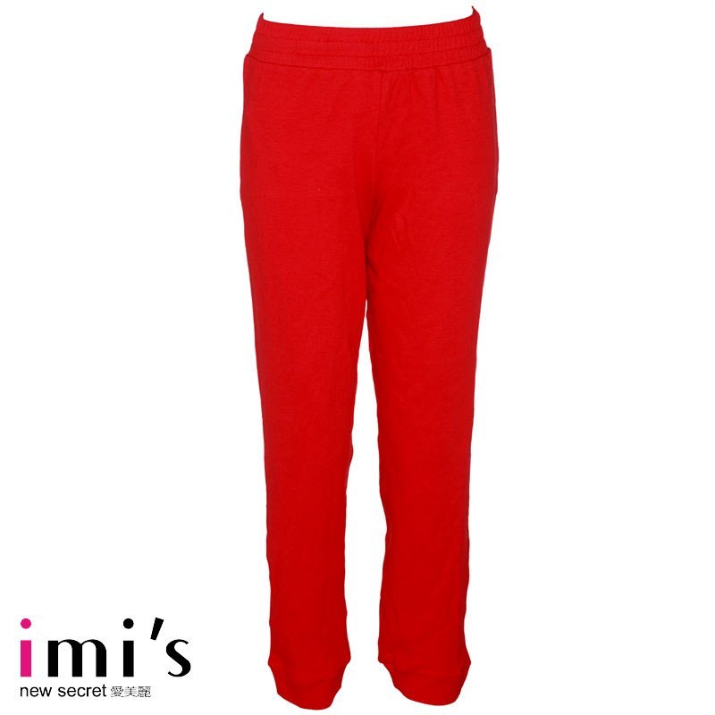 Amelie red colorrock long pajama pants sports pants im47c21 _3