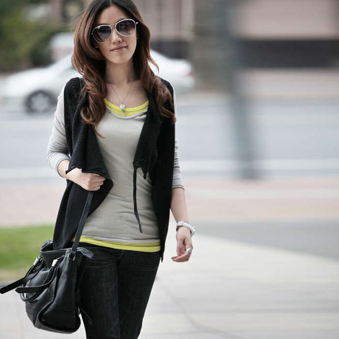 Amii autumn Women fashion elegant irregular woven vest female b1nc210250