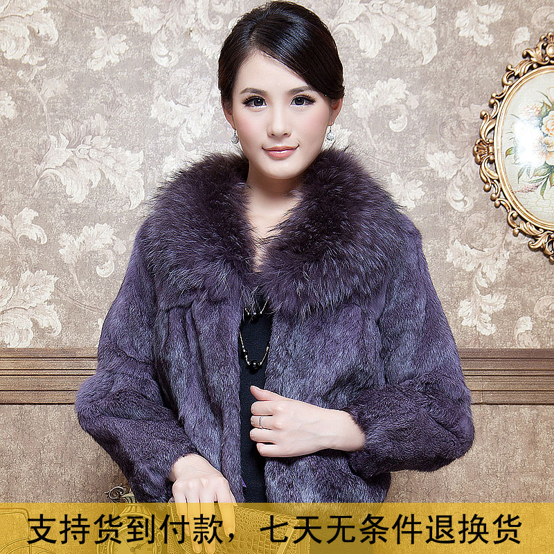 Anne caldwell fur coat high quality raccoon rabbit fur coat