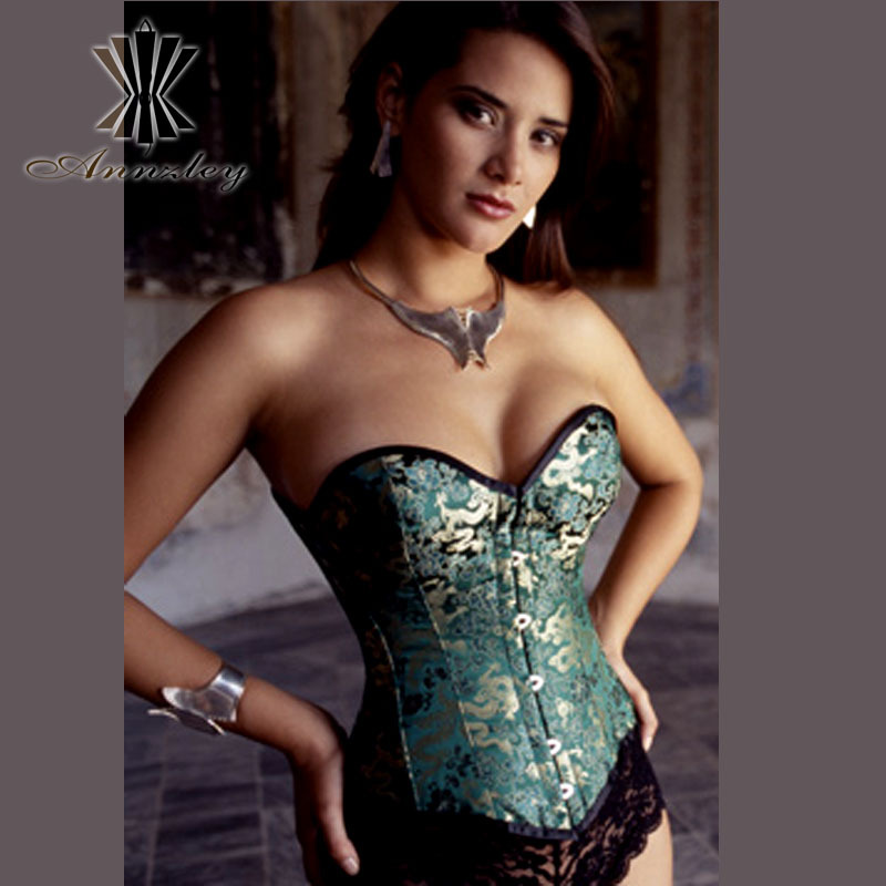 Annzley tiebelt corset green shapewear a35054