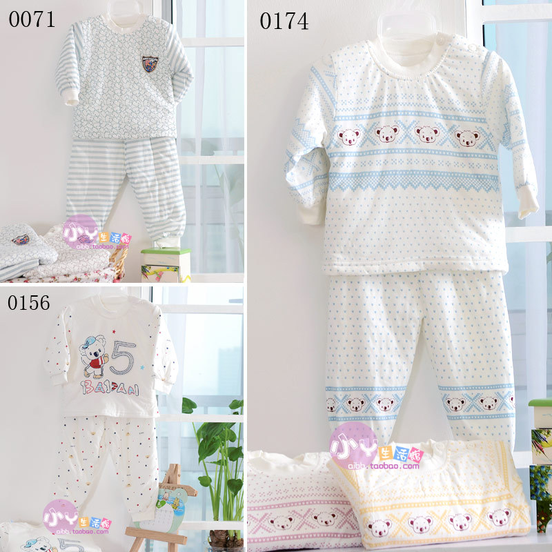 Antarctic cotton baby underwear set infant autumn and winter 100% cotton cotton-padded thermal underwear 0174