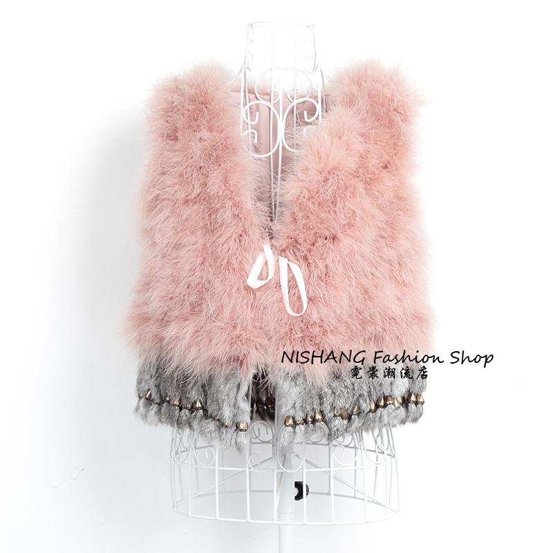 Anti season 2012 ostracods wool vest fur vest wild rabbit fur tassel turkey wool fur coat