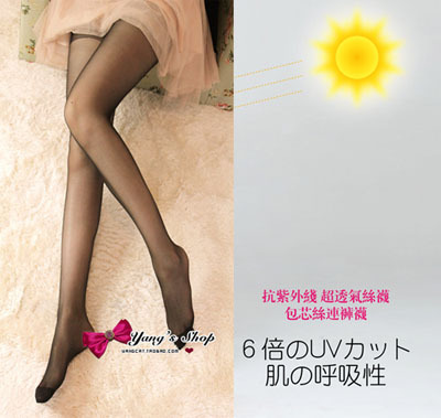 Anti-uv 20d high quality skin invisible transparent antidepilation stockings socks Core-spun Yarn pantyhose