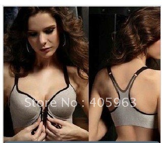 antislip front buckle cotton sport push up bra Hot sale sexy bra 2012 new bra