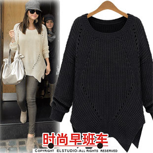 [ANYTIME] 2012 brief fashion irregular cutout pullover all-match sweater female kn681