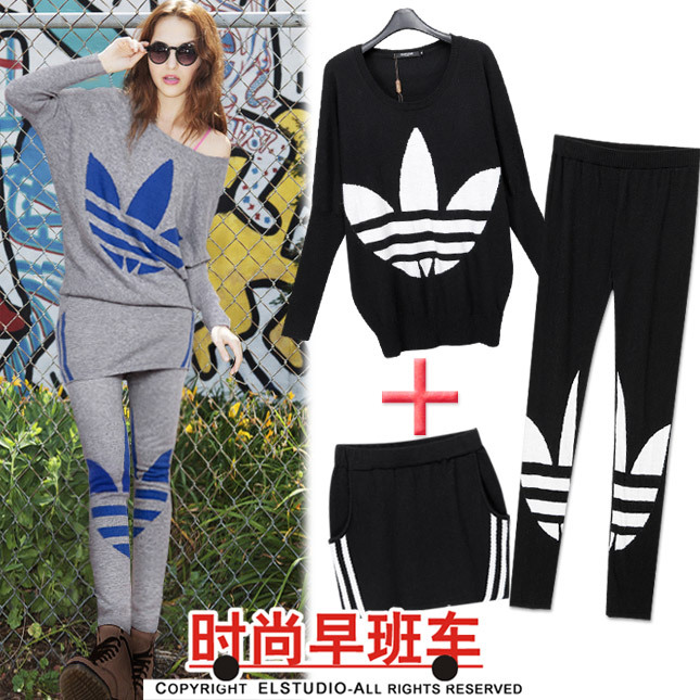 [ANYTIME] 2012 sweater outerwear piece set loose sweater pullover women's kn580