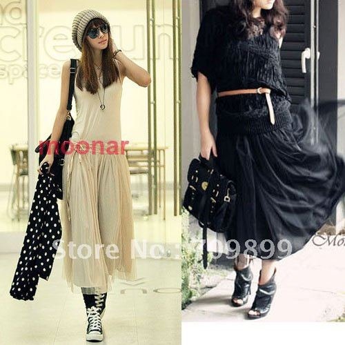 Apricot And Black New Arrival Fashion Bohemian Women's Lady Long BOHO Vest dresses Casual E0360