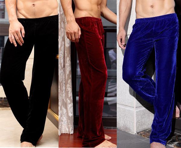 Aqux male yoga elastic velvet comfortable lounge pants pajama pants three-color