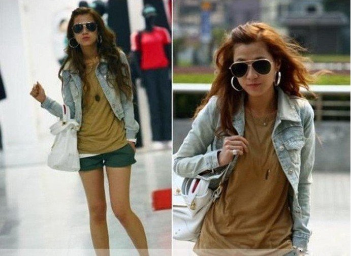 AS-003 2012 New Fashion Korean casual women's denim short jeans jacket design turn-down collar slim coat free shipping