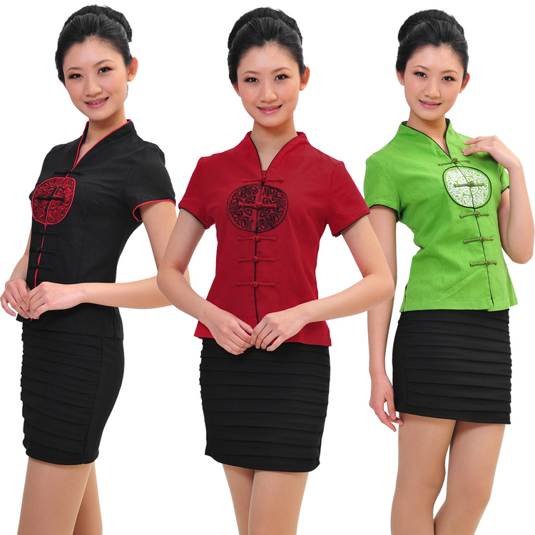 As1 work wear summer tang suit short-sleeve female work wear summer female waiter clothes