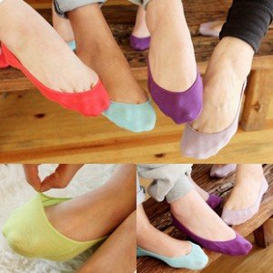 Asakuchi socks socks non-slip candy color socks