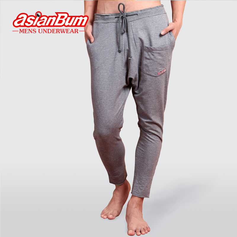 Asianbum autumn and winter fashion lounge loose plus size male lounge pants 100% cotton casual sports trousers