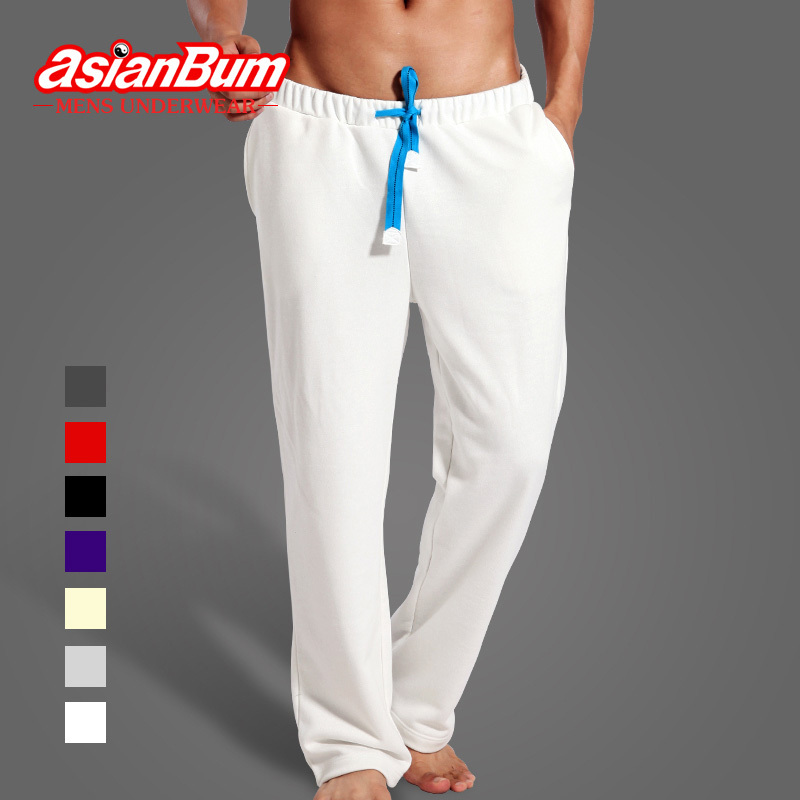 Asianbum autumn and winter lounge fashionable casual male at home pants 100% cotton trousers men's yoga pants