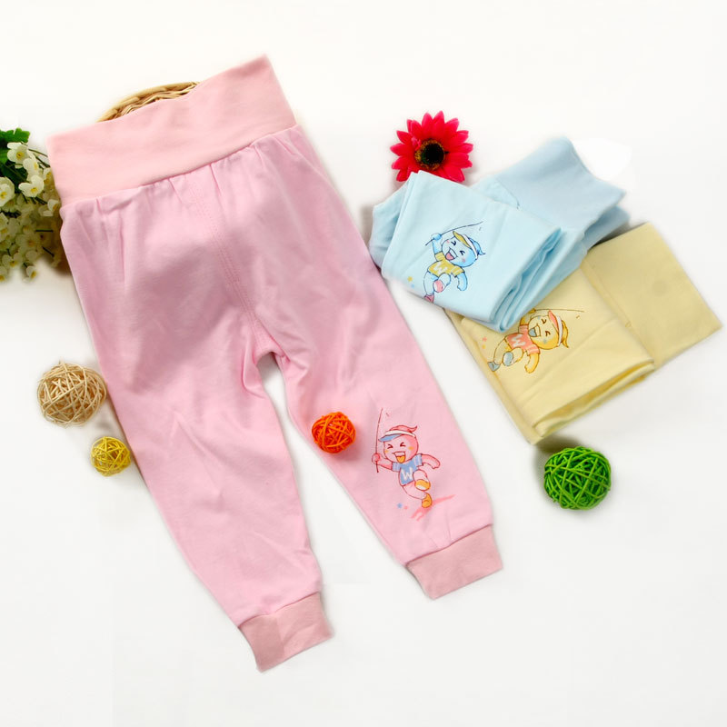 Autumn 100% cotton male pants belly protection panties long johns child long trousers pajama pants