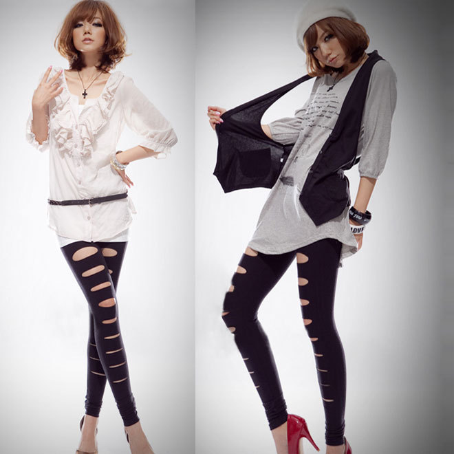 Autumn 2012 female black faux leather pants women's legging autumn Women fashion women's trousers