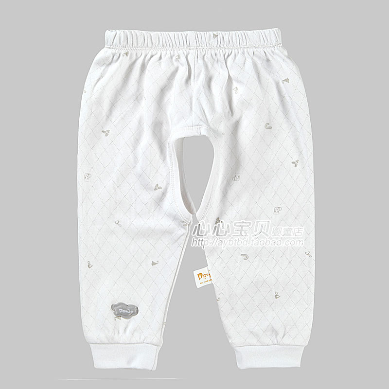 Autumn and winter 100% cotton baby underwear ba900-128w baby simple open-crotch pants trousers