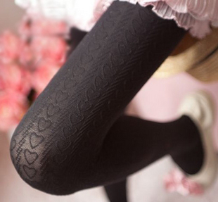 autumn and winter 120d velvet heart legging socks female thick