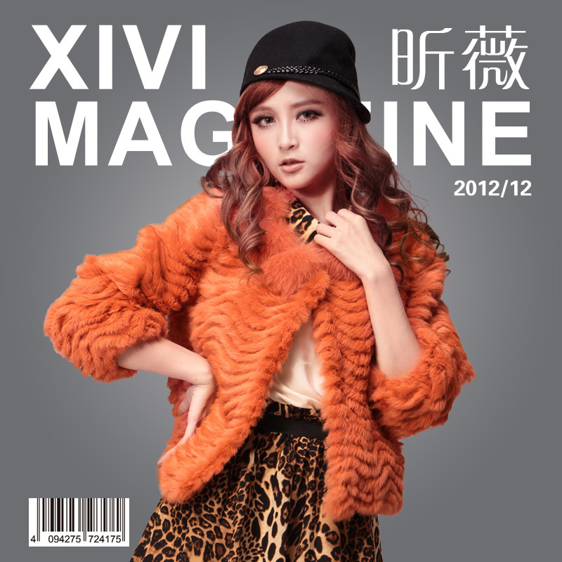 Autumn and winter 2012 fur coat rabbit fur women's fur overcoat y923074