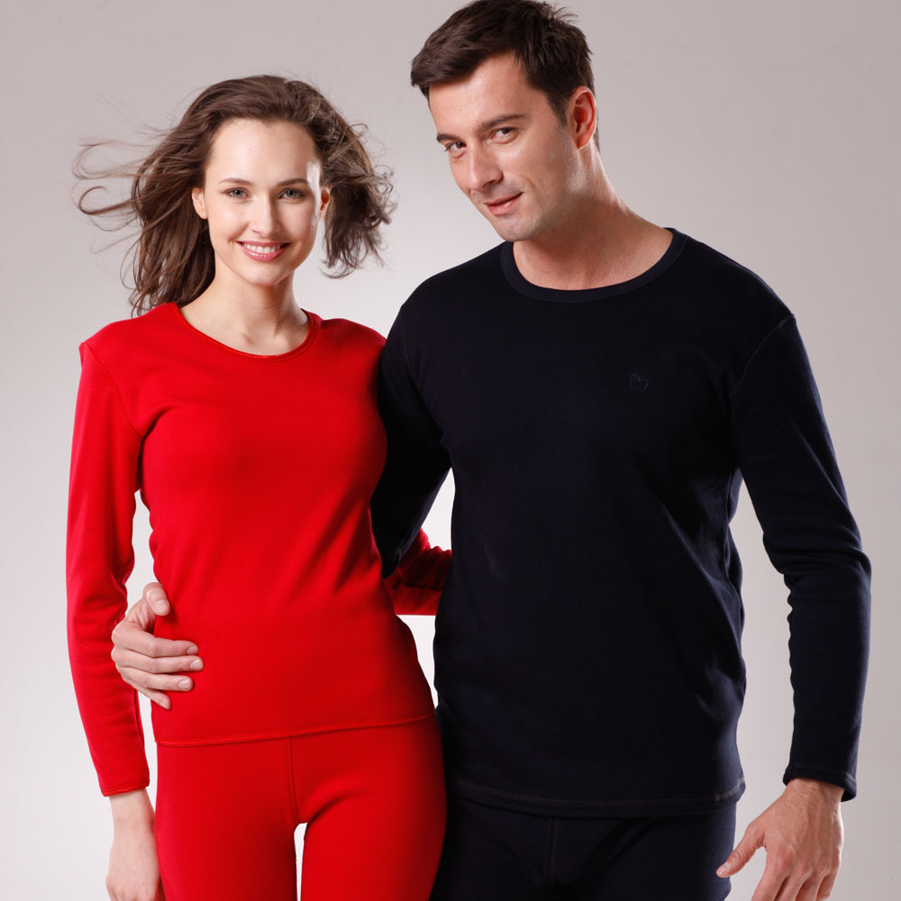 Autumn and winter bamboo gold wool thickening plus velvet lovers set thermal underwear b08311b08321