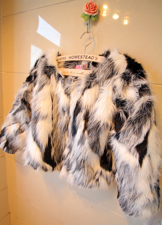 Autumn and winter buy women's luxury plush tie-dyeing eco-friendly short design faux fur outerwear