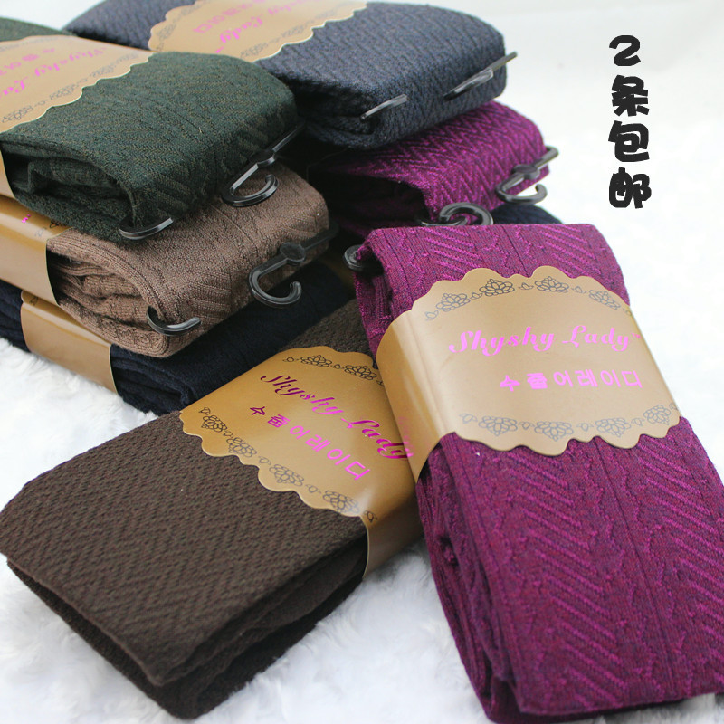 Autumn and winter combed cotton female pantyhose female step foot 100% stovepipe cotton legging socks