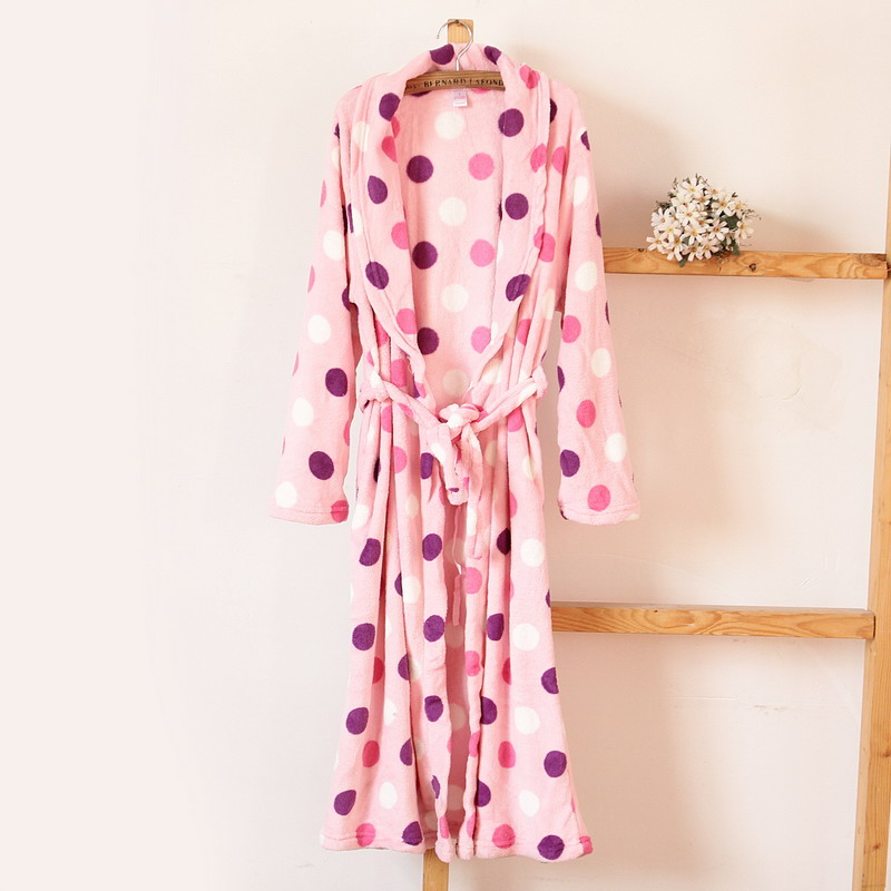 Autumn and winter coral fleece sleepwear robe bathrobes