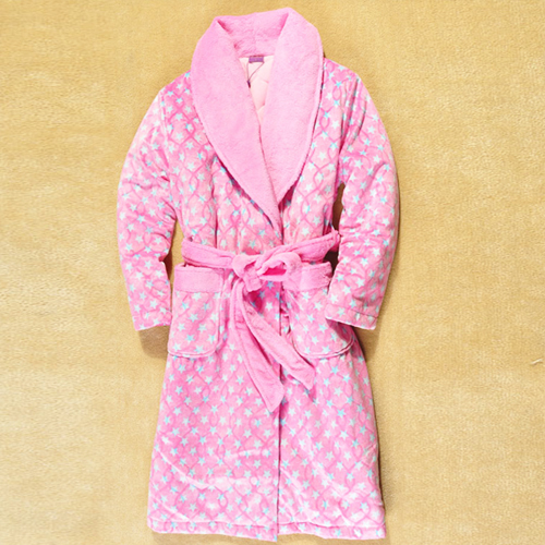 Autumn and winter fashion cotton-padded thickening women's bathrobes robe lounge 1202704