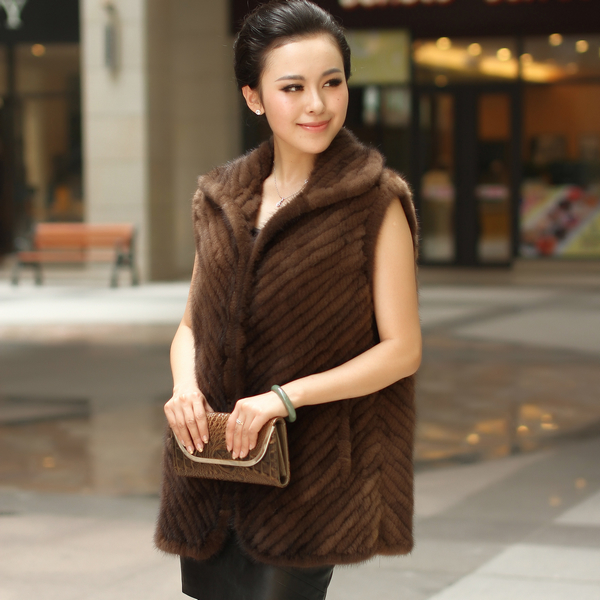 Autumn and winter fashion mink fur vest fur mink sweater vest