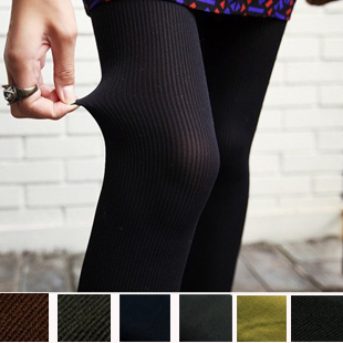 Autumn and winter female all-match socks vertical stripe pantyhose legging pantyhose