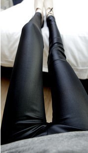 Autumn and winter female fashion universal all-match PU tight legging basic leather pants