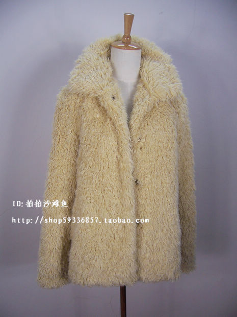 Autumn and winter female fur plush fleece berber fleece warm and berber fleece outerwear artificial wool outerwear