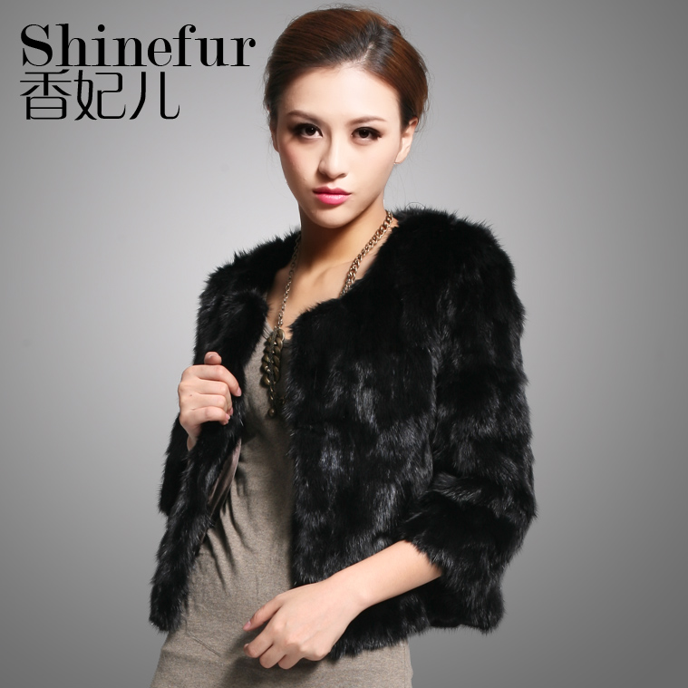 Autumn and winter fur coat o-neck fight mink mink marten overcoat Women