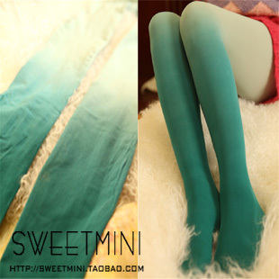 Autumn and winter HARAJUKU beautiful gradient color velvet pantyhose 80d thick stockings