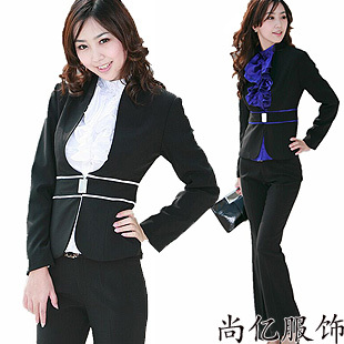 Autumn and winter long-sleeve ol work wear women's set suit work wear piece set women's formal