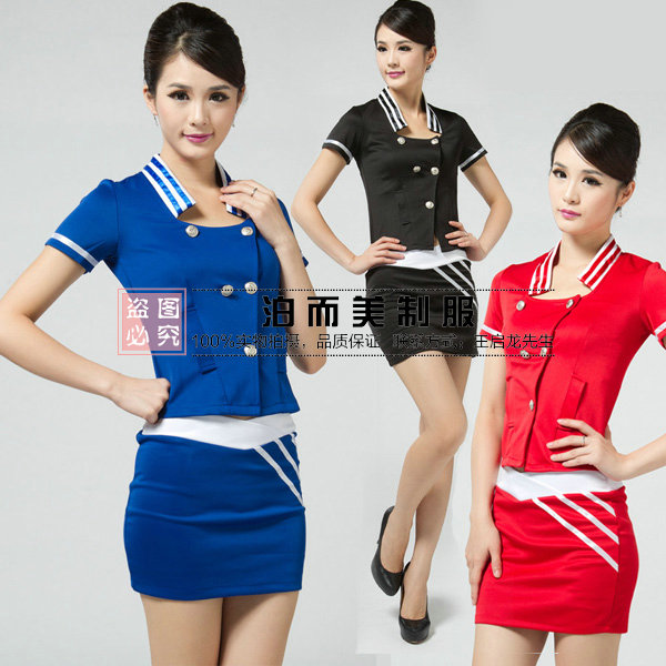 Autumn and winter long-sleeve work wear sauna, clothes work wear ktv miss installed