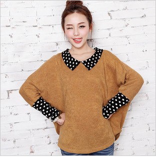 Autumn and winter maternity clothing female loose plus size t-shirt medium-long batwing sleeve maternity autumn top