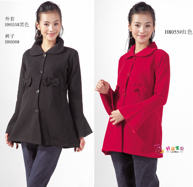 Autumn and winter maternity clothing - LUCKBAO - h8055 goatswool fashion maternity outerwear maternity top