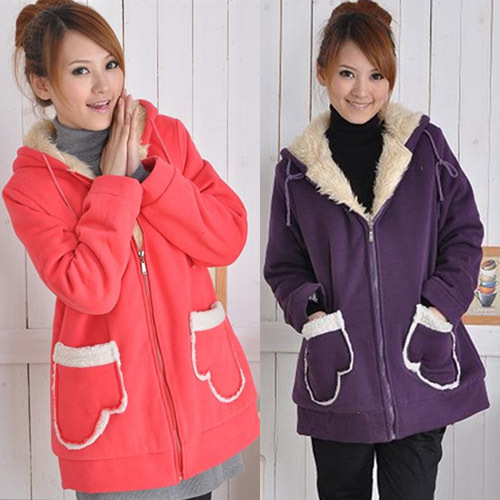 Autumn and winter maternity outerwear 100% wool lining maternity thermal wadded jacket fashion maternity clothing