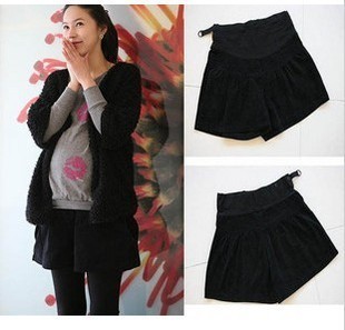 Autumn and winter maternity shorts capris casual maternity belly pants corduroy belly pants knee-length pants culottes