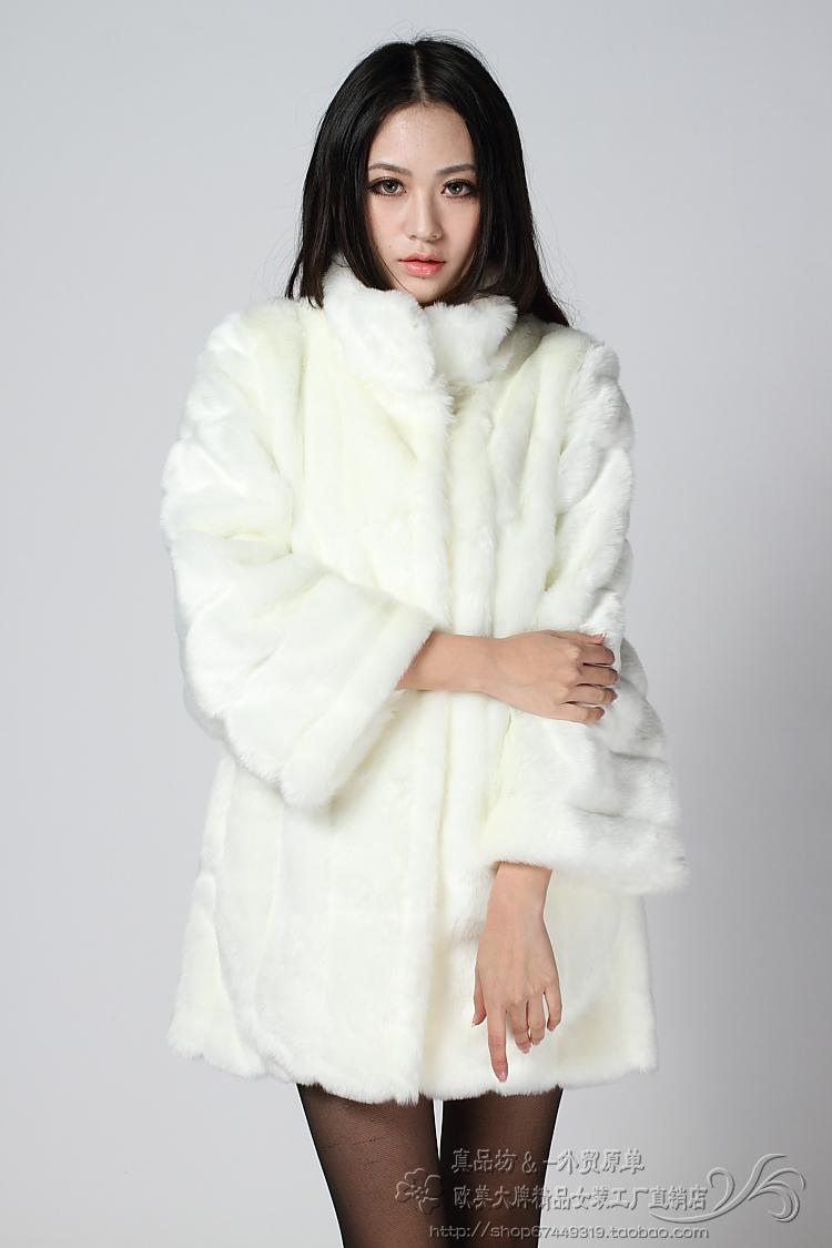 Autumn and winter new arrival fox fur three-dimensional patchwork female overcoat