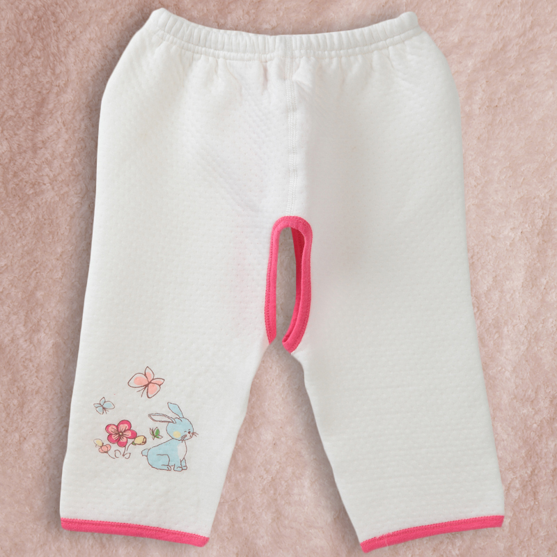 Autumn and winter newborn thermal underwear long johns infant 100% cotton open-crotch trousers