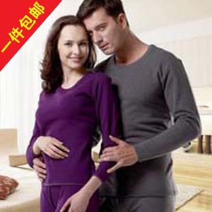 Autumn and winter not inverted cashmere thermal underwear thickening plus velvet female male thickening wool fleece lovers