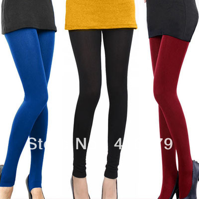 autumn and winter pantyhose velvet ankle length trousers thickening plus velvet foot socks female