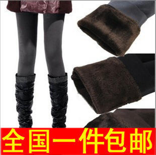 Autumn and winter plus velvet thickening legging pants skinny pants boot cut jeans socks plus size socks