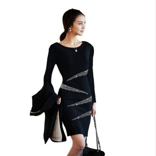 Autumn and winter slim plus size one-piece dress fashion elegant OL outfit ladies, free shipping, Z133