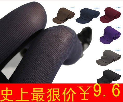 Autumn and winter thick socks legging stockings thin vertical stripe velvet pantyhose female socks