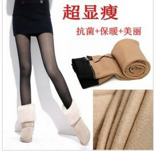 Autumn and winter thickening double layer warm pants meat socks pants ankle length trousers socks thickening stockings pantyhose